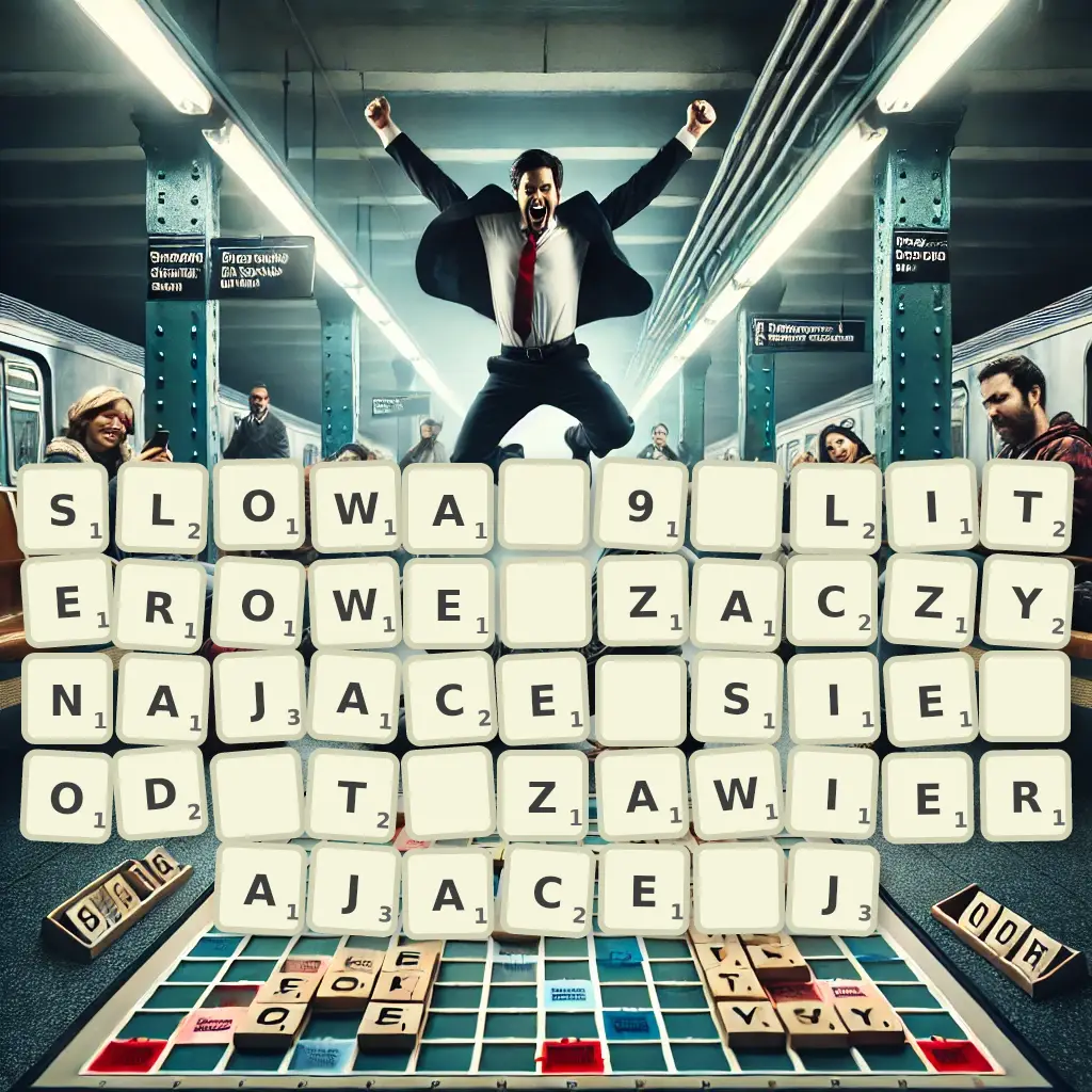 Słowa 9-literowe, zaczynające się od T, zawierające J