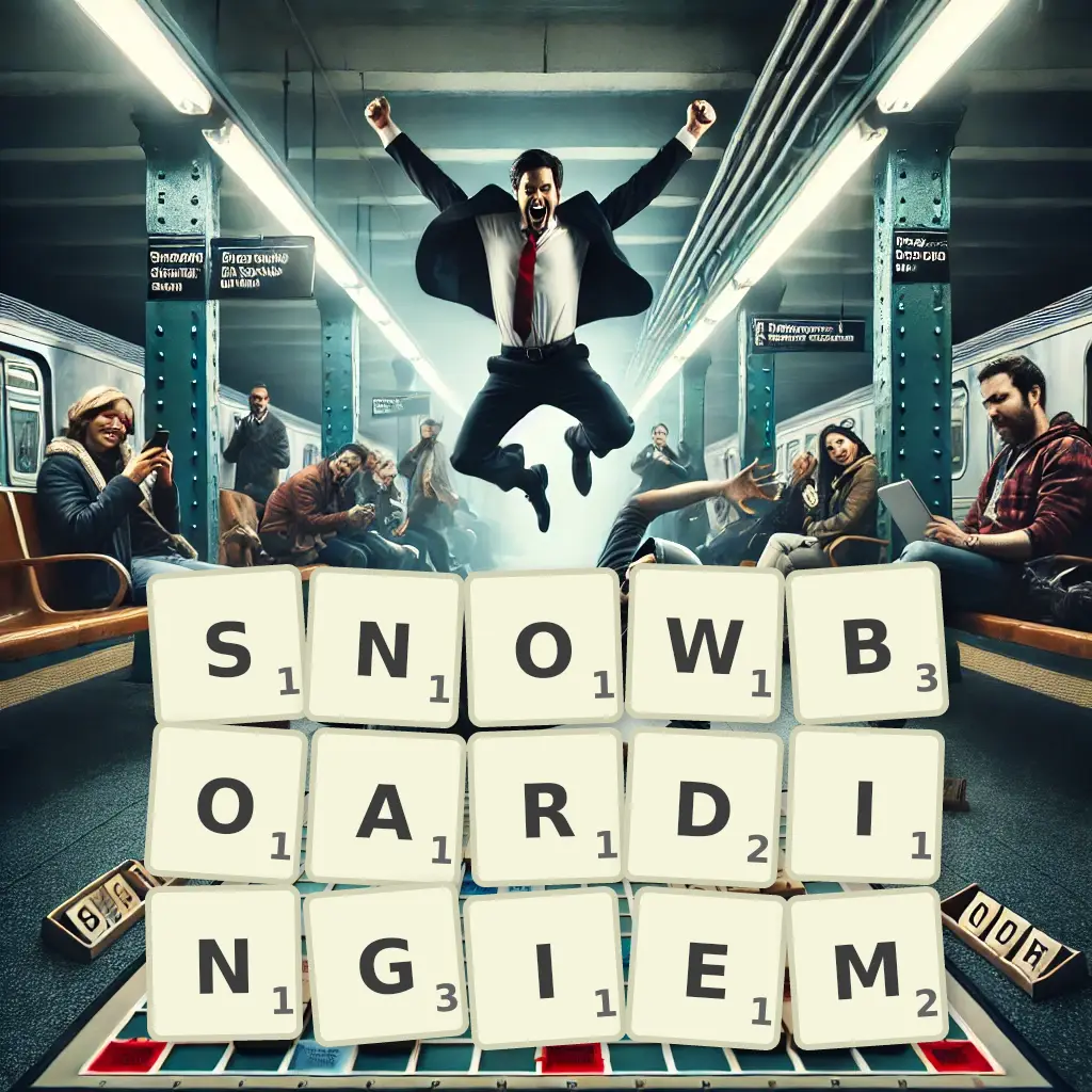 Słowa z liter SNOWBOARDINGIEM