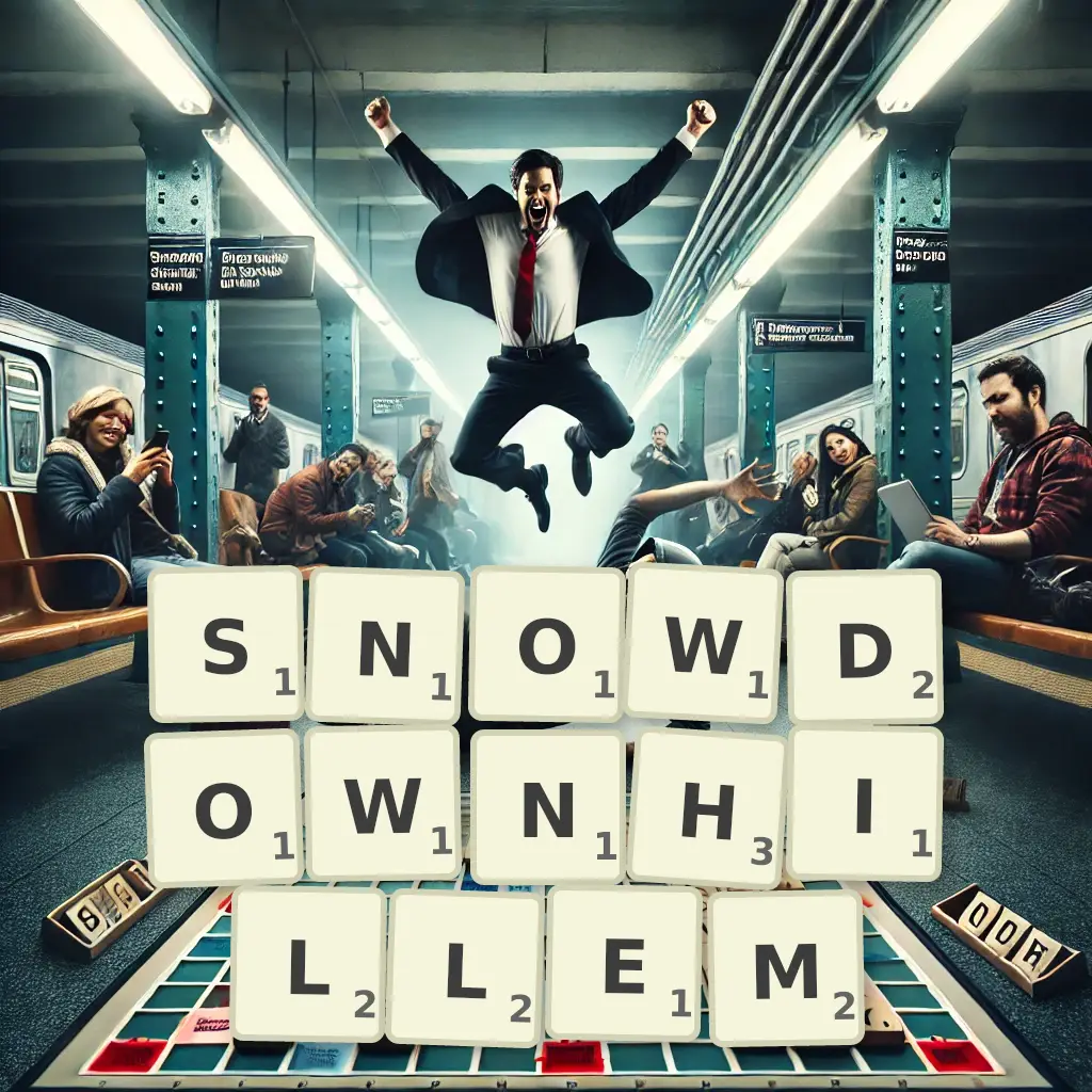 Słowa z liter SNOWDOWNHILLEM