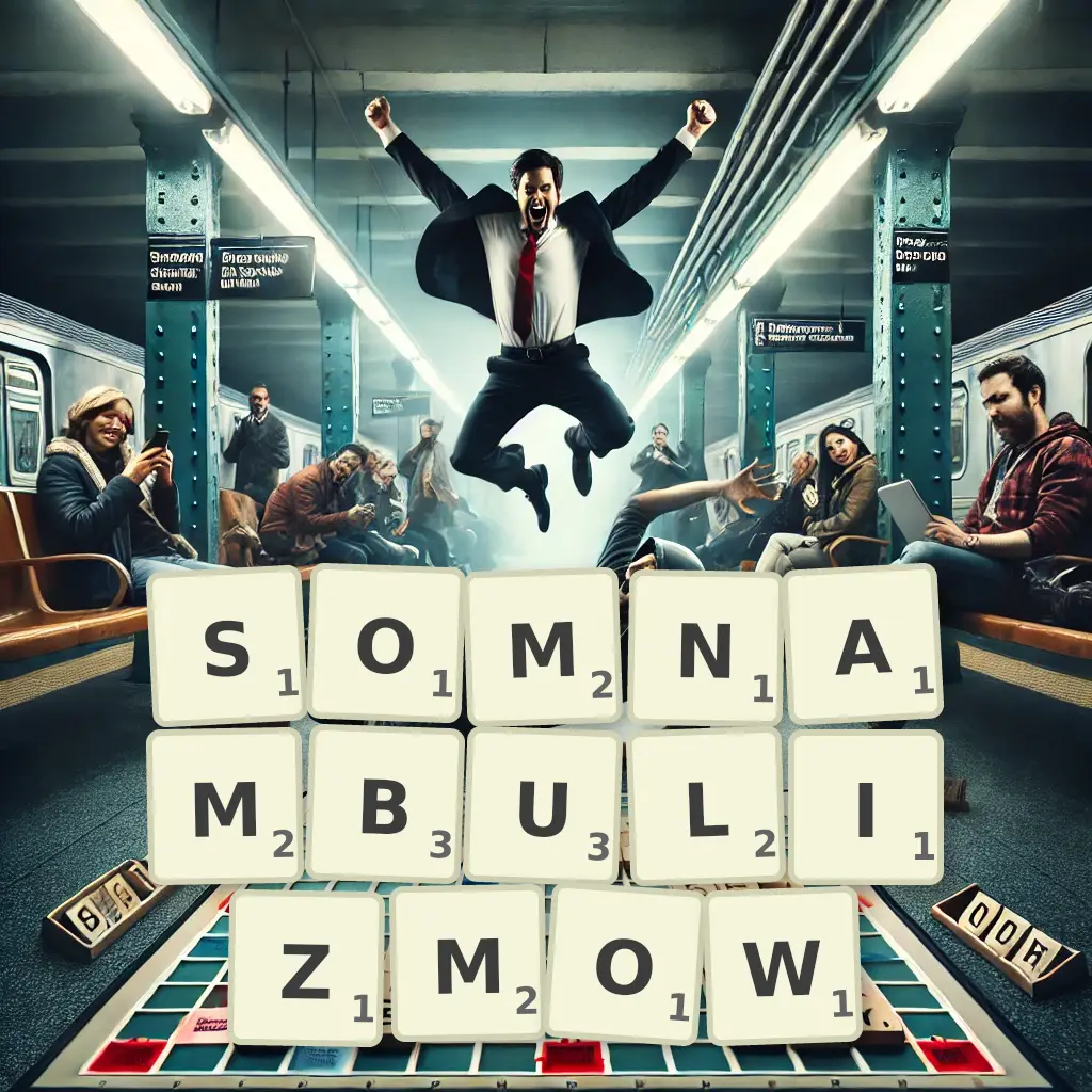 Słowa z liter SOMNAMBULIZMÓW