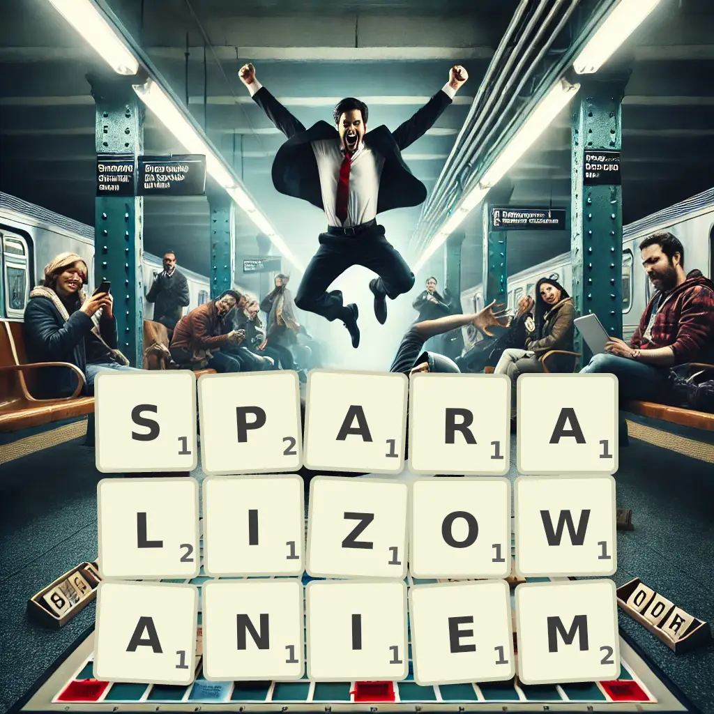 Słowa z liter SPARALIŻOWANIEM