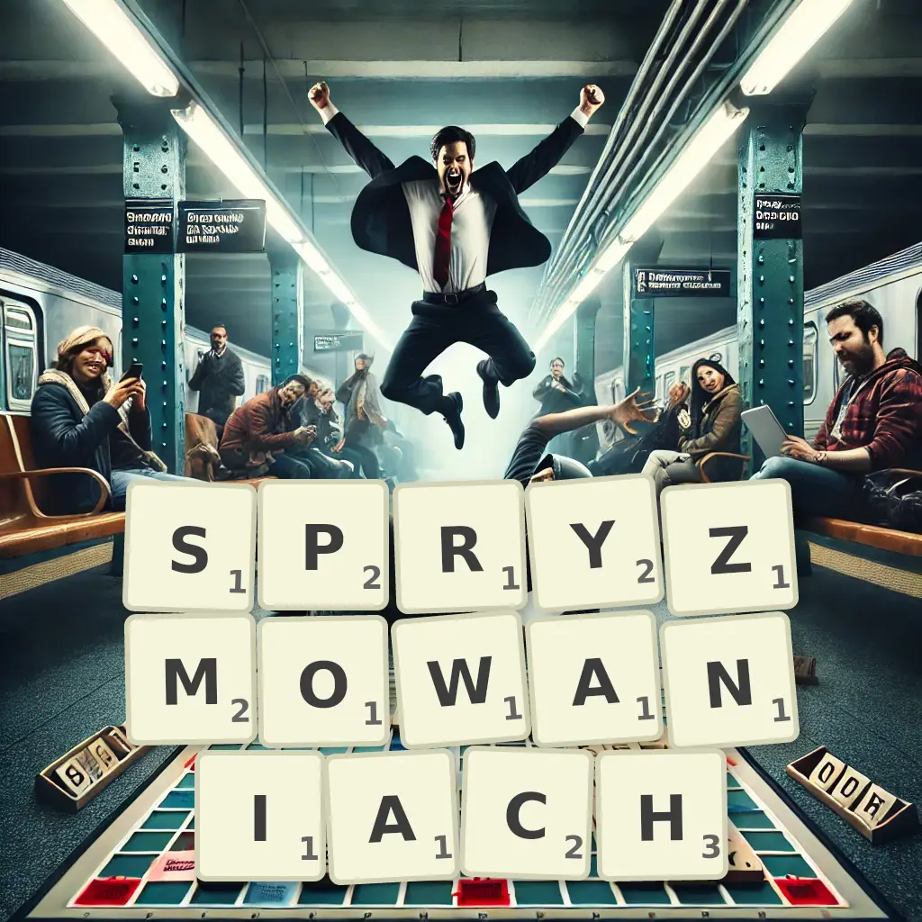 Słowa z liter SPRYZMOWANIACH