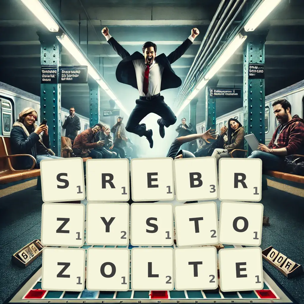 Słowa z liter SREBRZYSTOŻÓŁTE