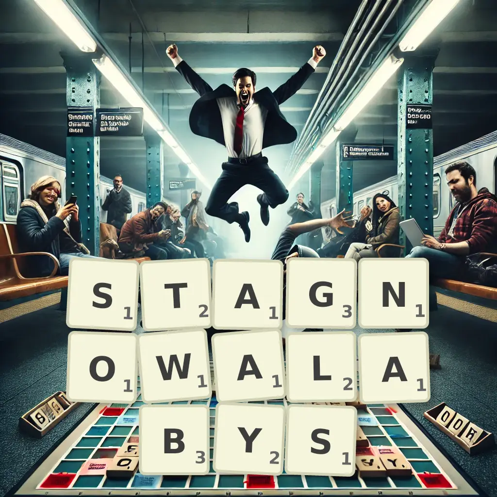 Słowa z liter STAGNOWAŁABYŚ