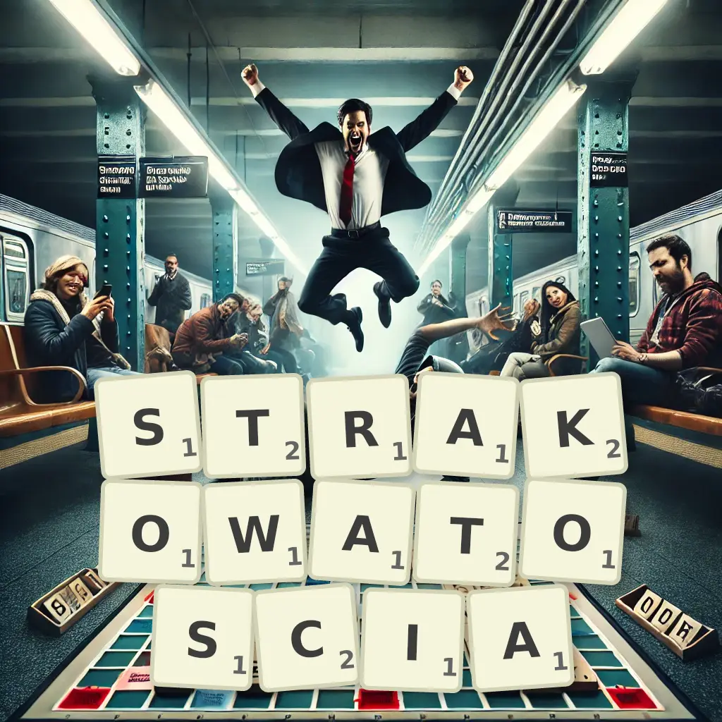 Słowa z liter STRĄKOWATOŚCIĄ