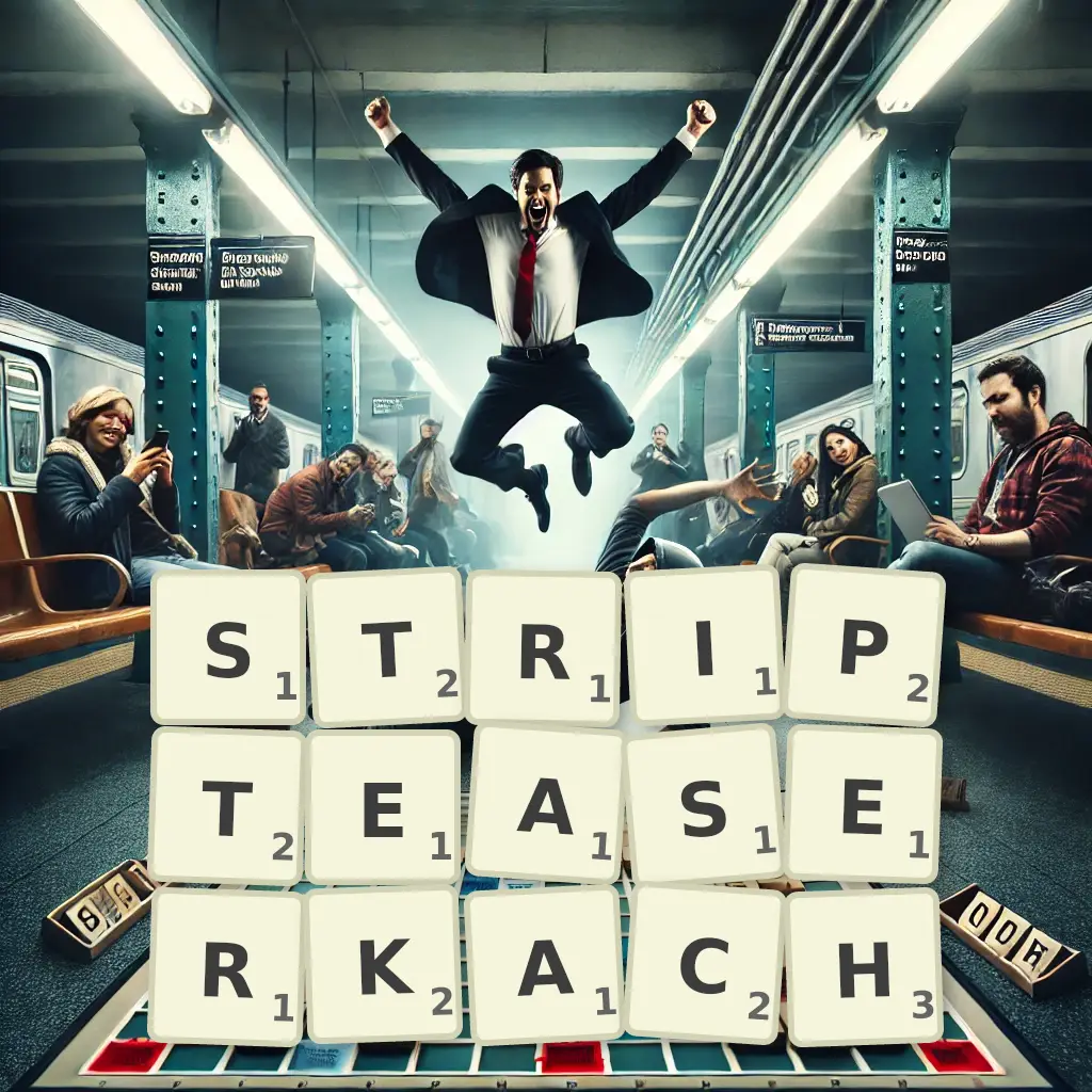 Słowa z liter STRIPTEASERKACH