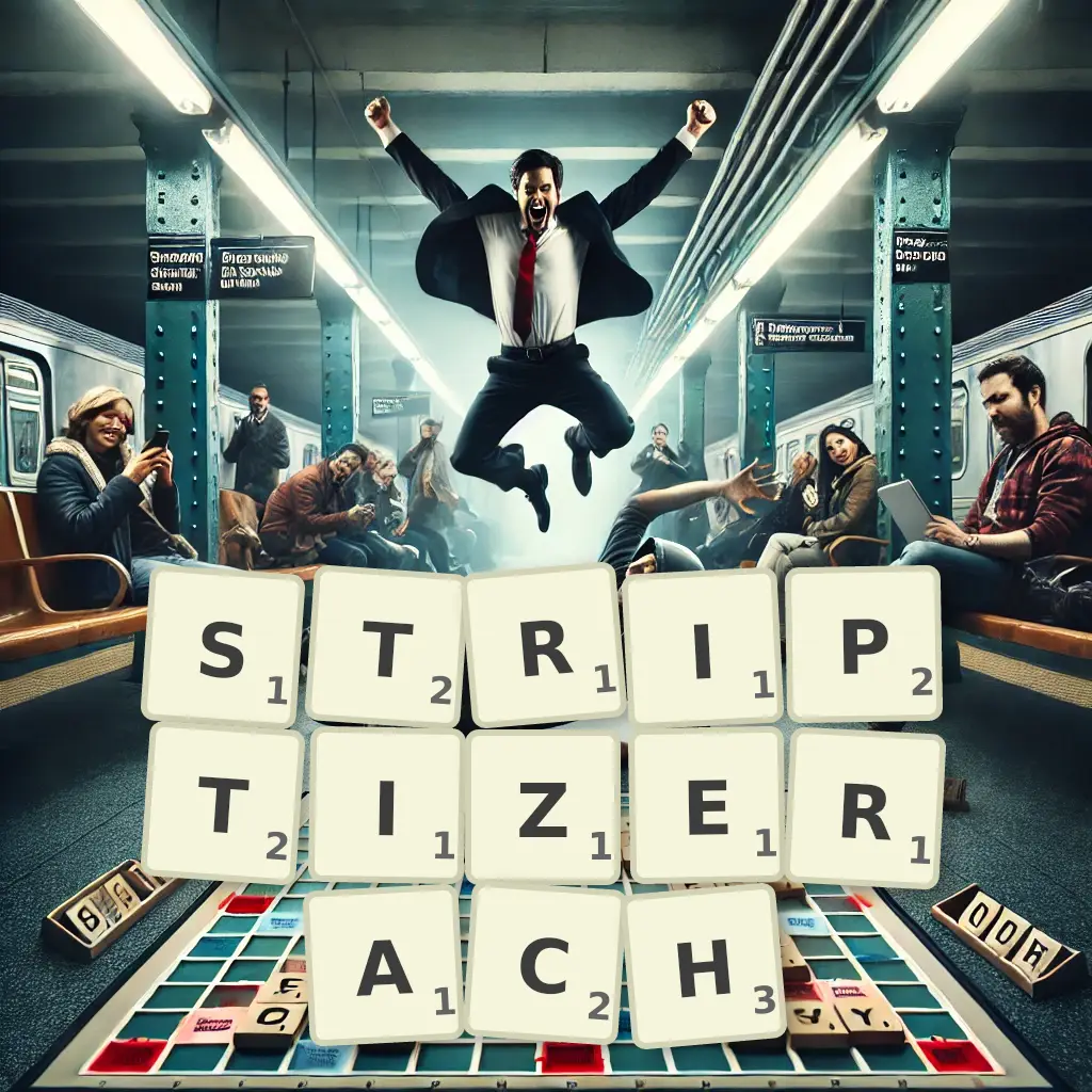 Słowa z liter STRIPTIZERACH