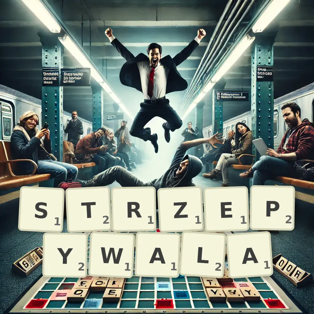 Słowa z liter STRZEPYWAŁA