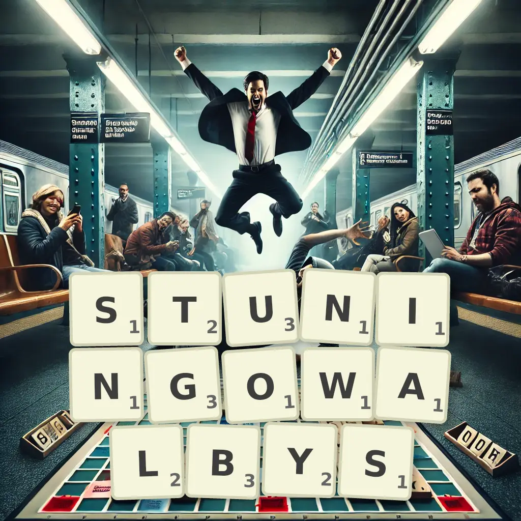 Słowa z liter STUNINGOWAŁBYŚ