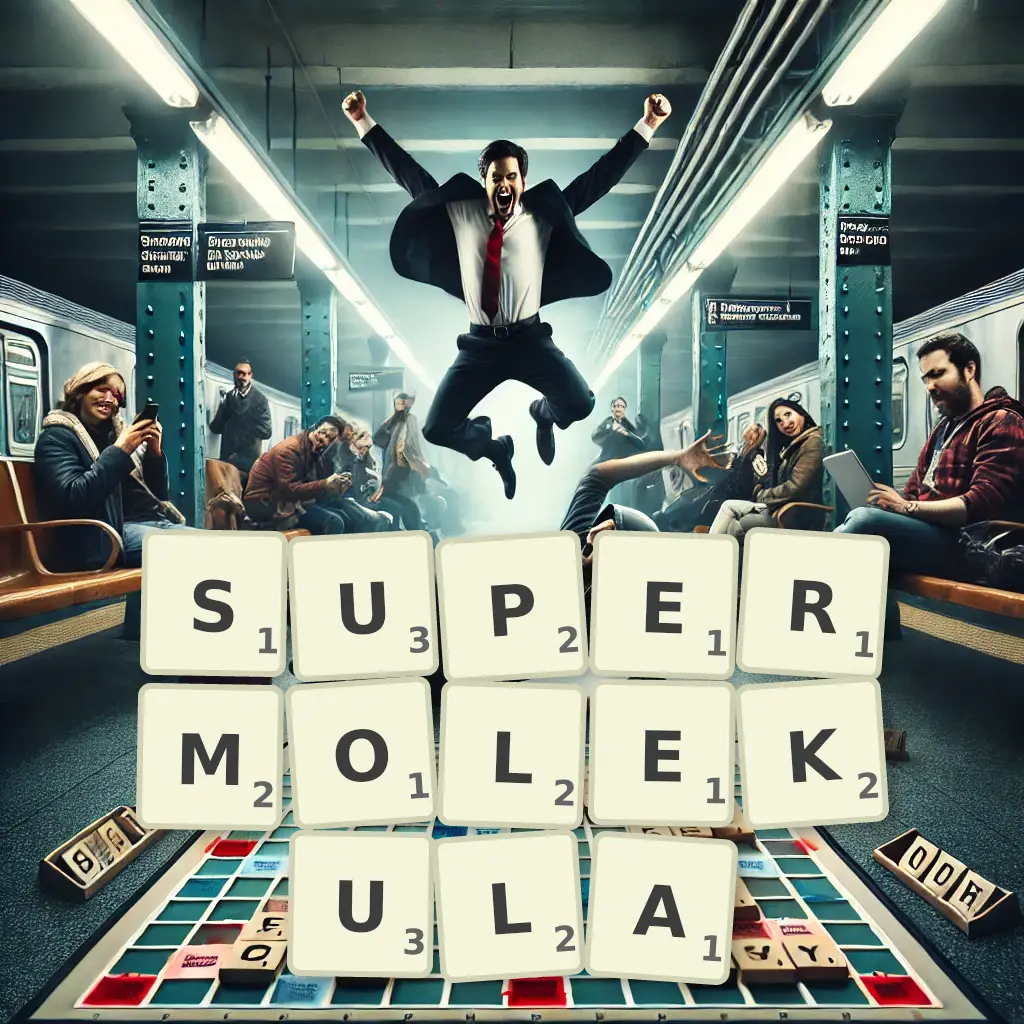 Słowa z liter SUPERMOLEKUŁĄ