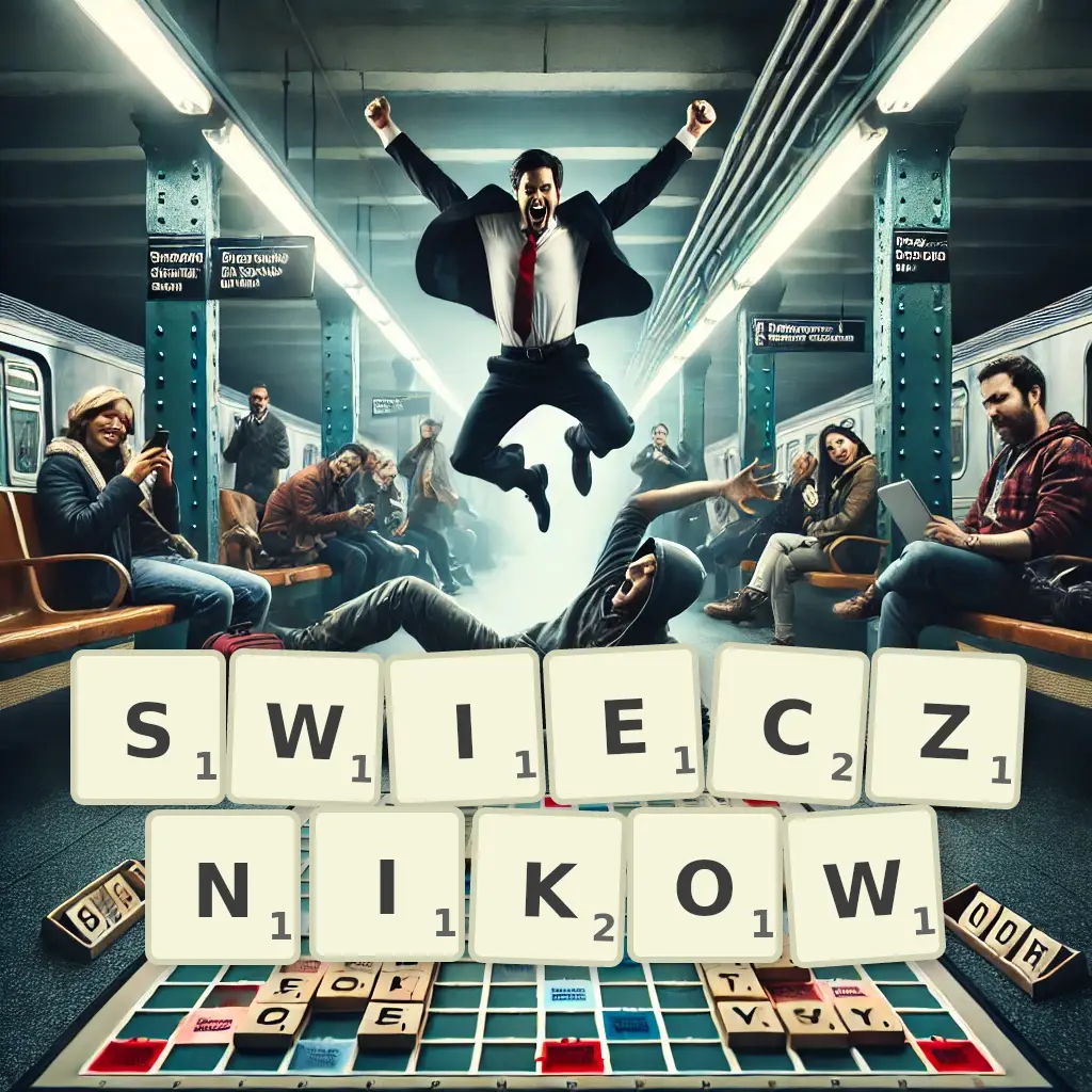 Słowa z liter ŚWIECZNIKÓW