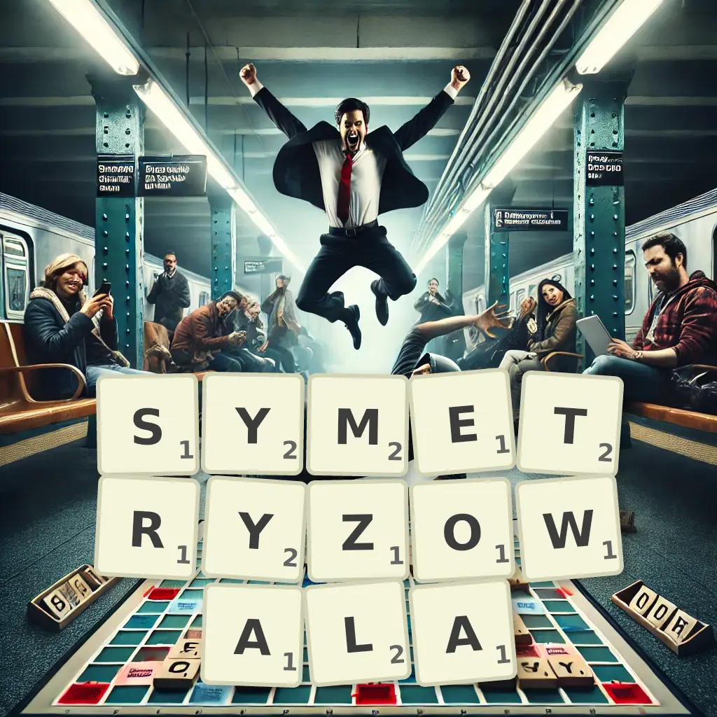 Słowa z liter SYMETRYZOWAŁA
