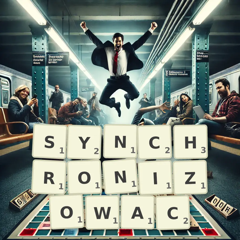 Słowa z liter SYNCHRONIZOWAĆ