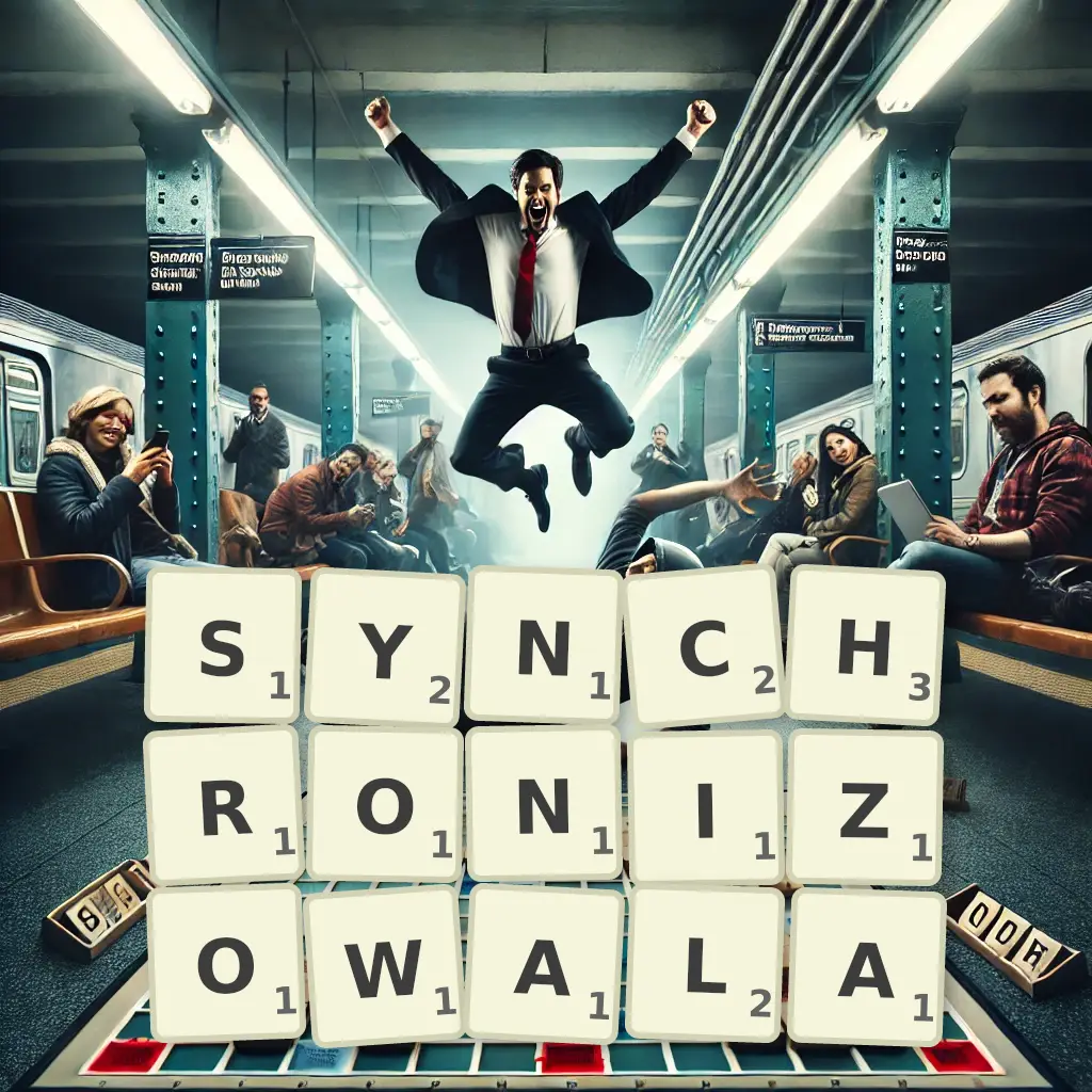 Słowa z liter SYNCHRONIZOWAŁA