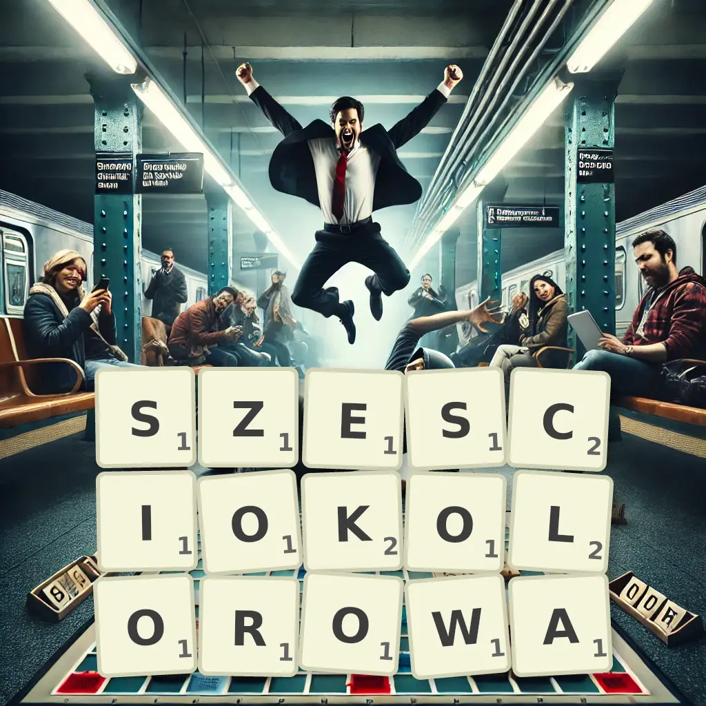 Słowa z liter SZEŚCIOKOLOROWA