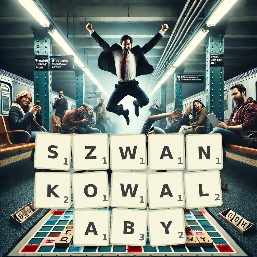 Słowa z liter SZWANKOWAŁABY