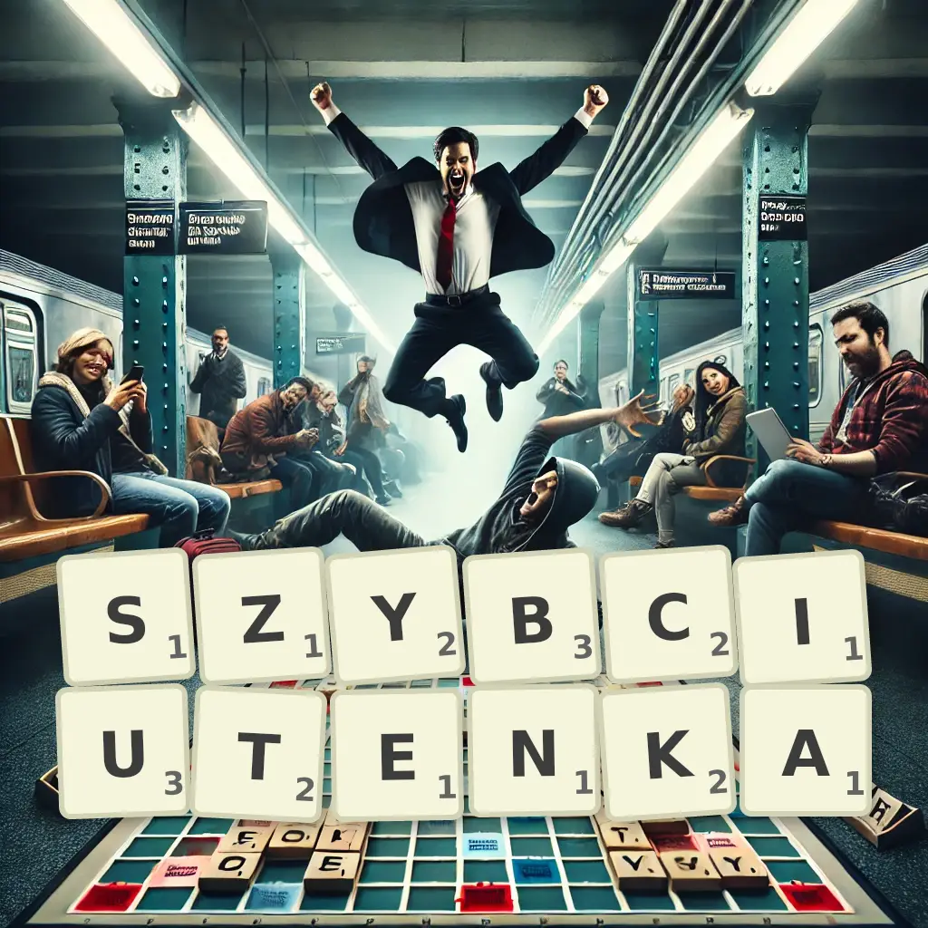 Słowa z liter SZYBCIUTEŃKĄ
