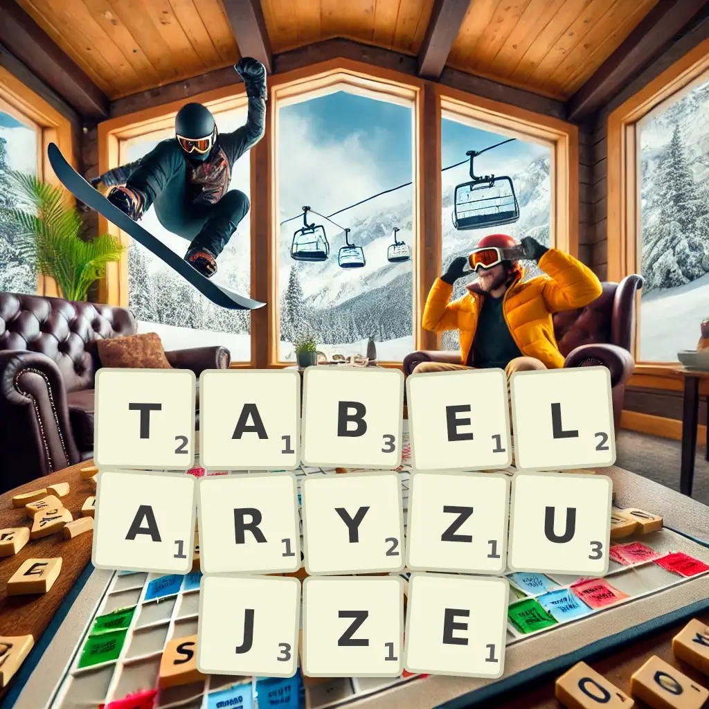 Słowa z liter TABELARYZUJŻE