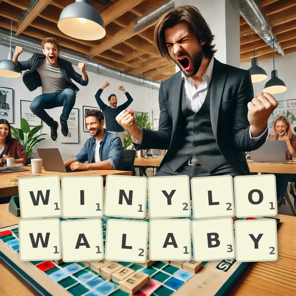 Słowa z liter WINYLOWAŁABY
