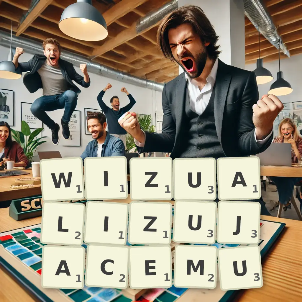 Słowa z liter WIZUALIZUJĄCEMU