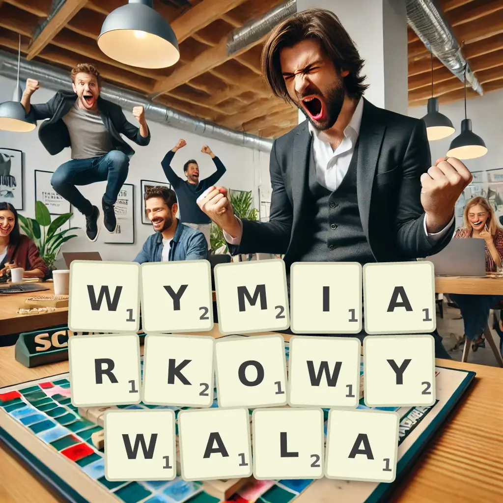 Słowa z liter WYMIARKOWYWAŁA