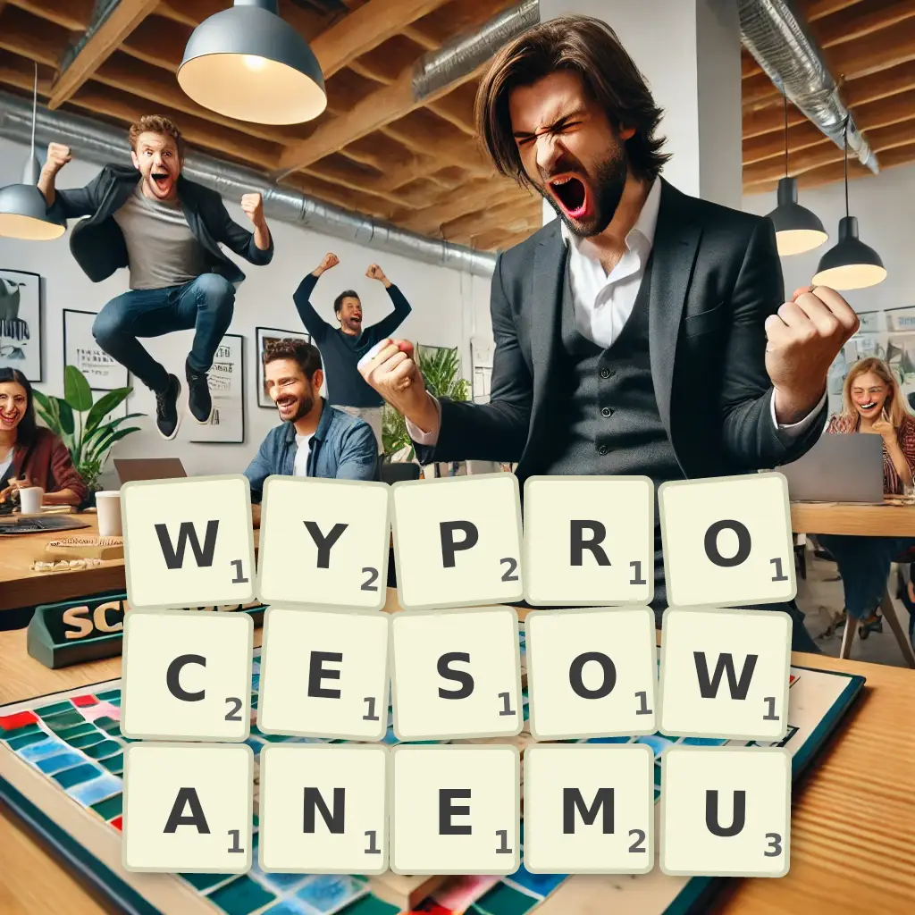 Słowa z liter WYPROCESOWANEMU