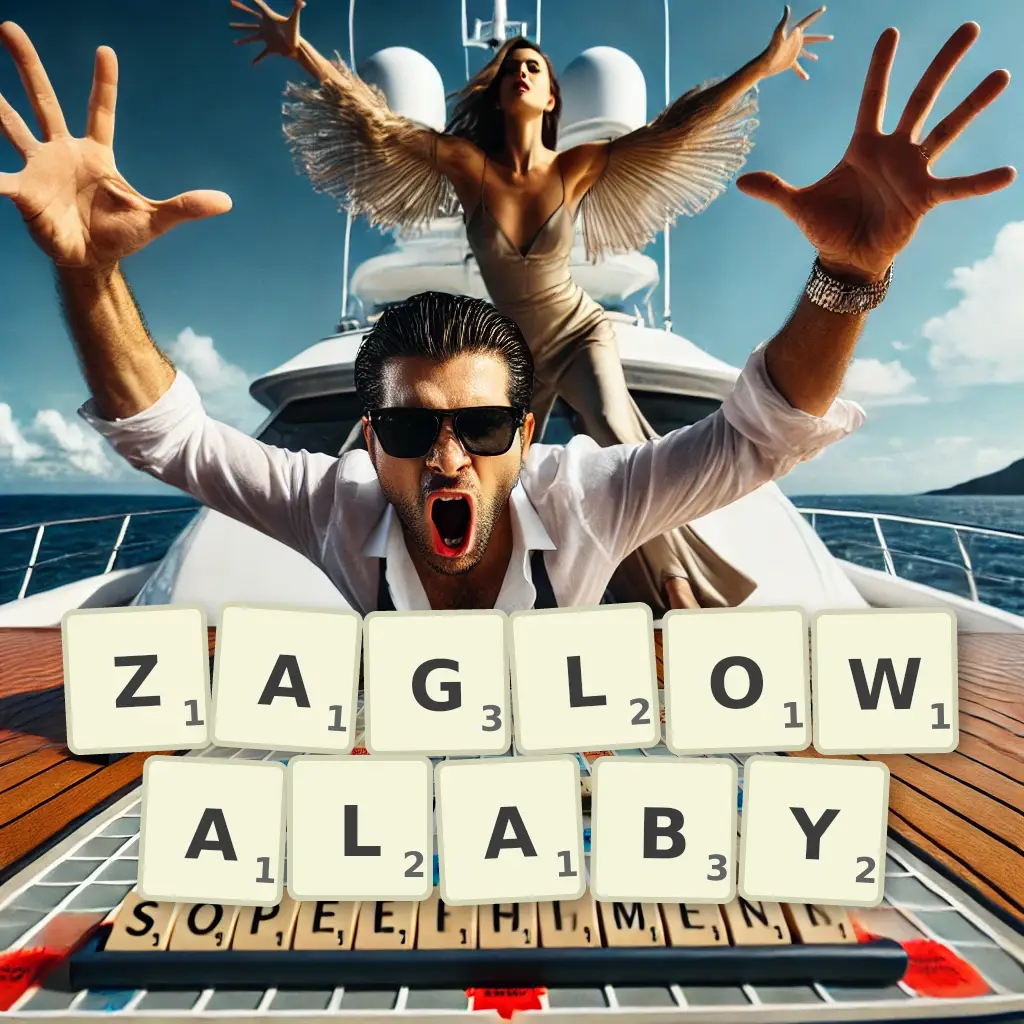 Słowa z liter ŻAGLOWAŁABY