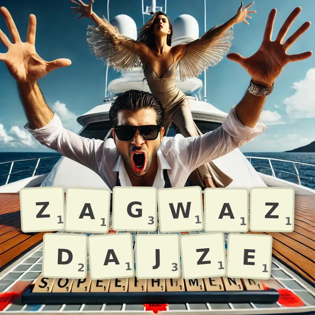Słowa z liter ZAGWAZDAJŻE
