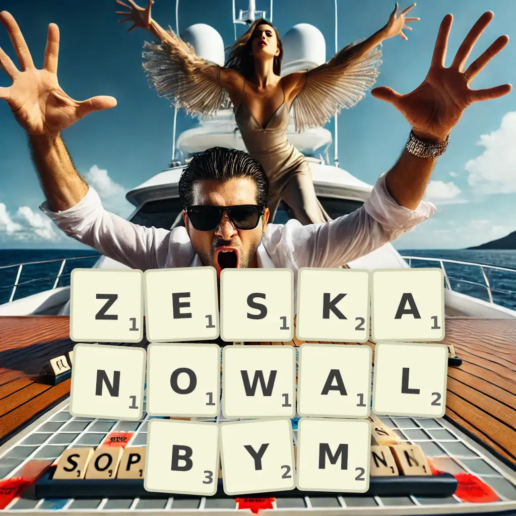 Słowa z liter ZESKANOWAŁBYM