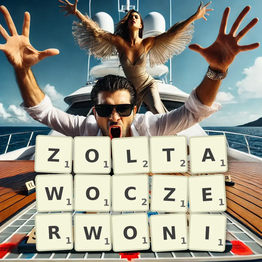 Słowa z liter ŻÓŁTAWOCZERWONI